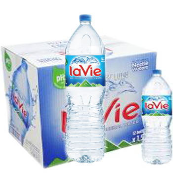 Nước suối LaVie 1.5 l, thùng LaVie 1.5 l (thùng / 12 chai) giao nhanh